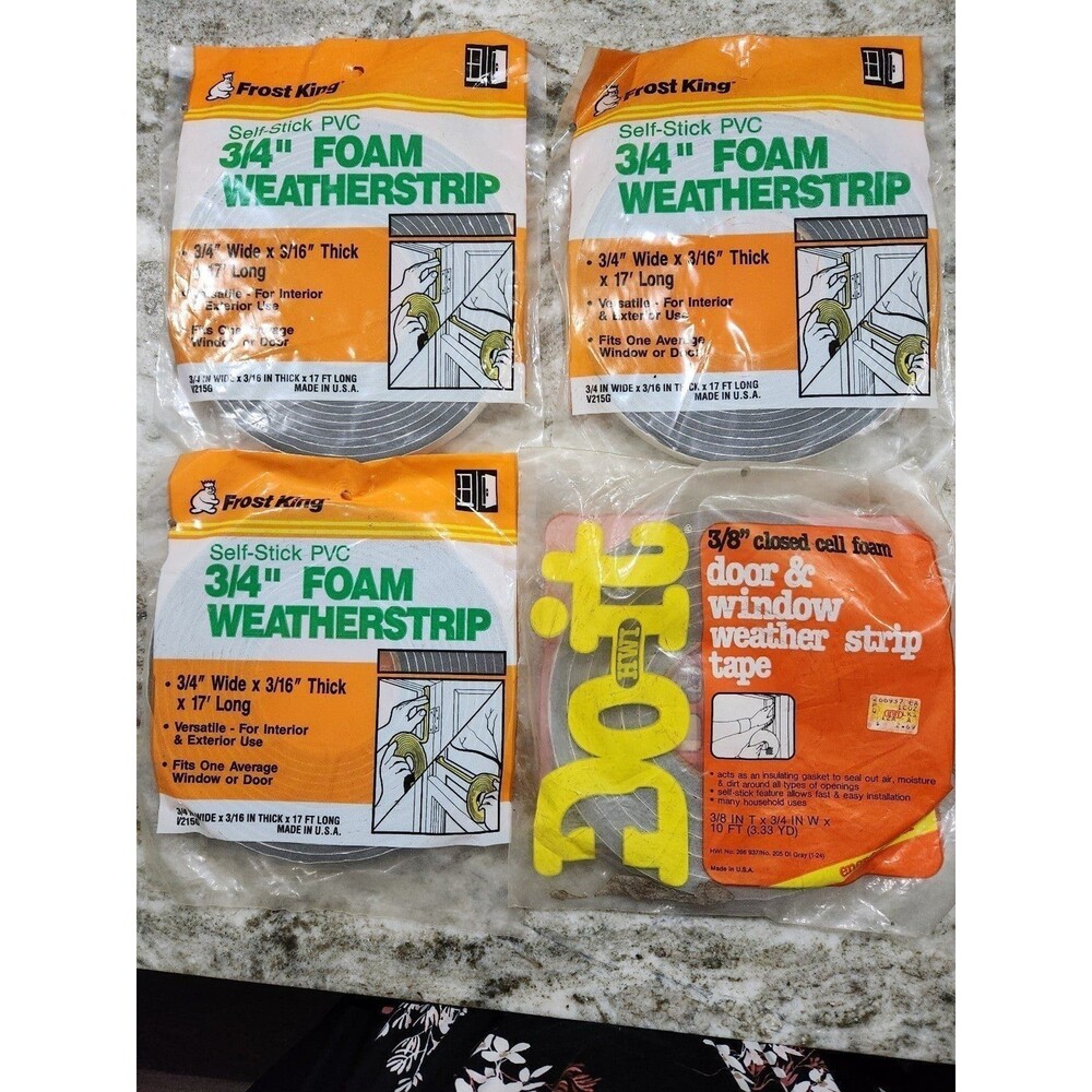 Frost King Foam Weatherstripping Window and Door New 61 ft total